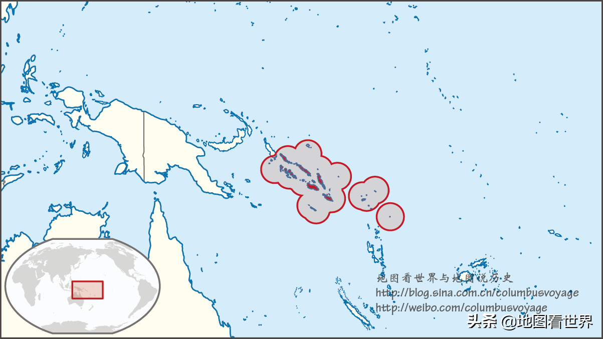 南太平洋地图（南太平洋岛国有哪些国家）-1